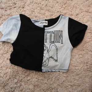 urbvntag Handmade Led Zeppelin Cropped T-Shirt